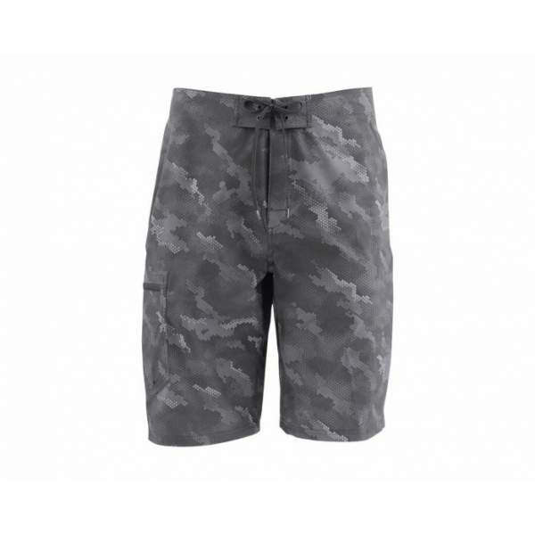 Simms Surf Short - Print, Hex Camo Carbon