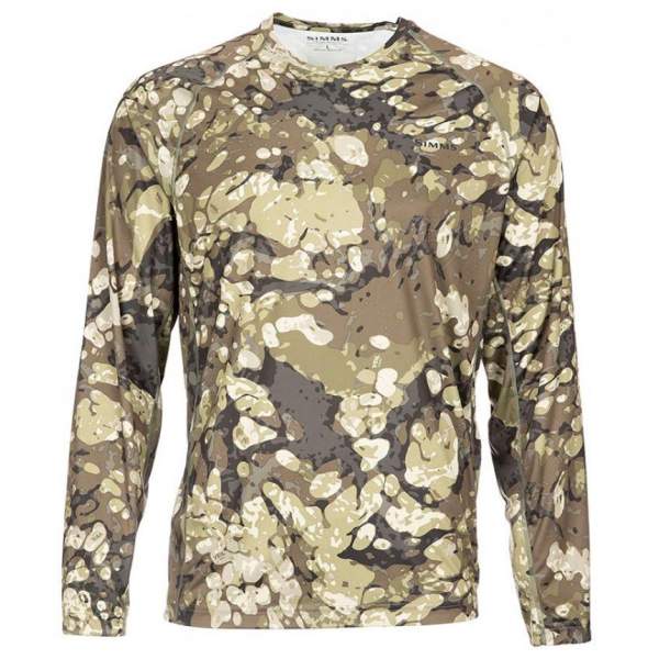 Simms SolarFlex LS Crewneck - Print, Riparian Camo