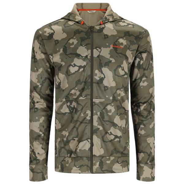 Simms Challenger Hoody - Full Zip '21, Regiment Camo Olive Drab