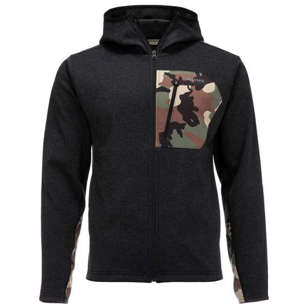 Simms CX Hoody, Black Heather