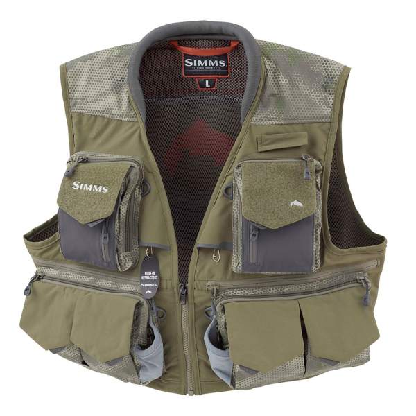 Simms Guide Vest, Hex Camo Loden