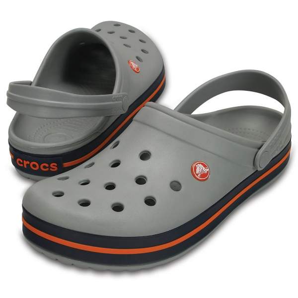 CROCS Crocband Light Grey-Navy