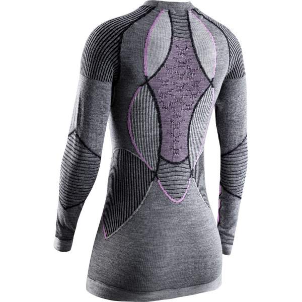 X-BIONIC APANI® 4.0 MERINO SHIRT ROUND NECK LG SL WMN, S, Black-Grey