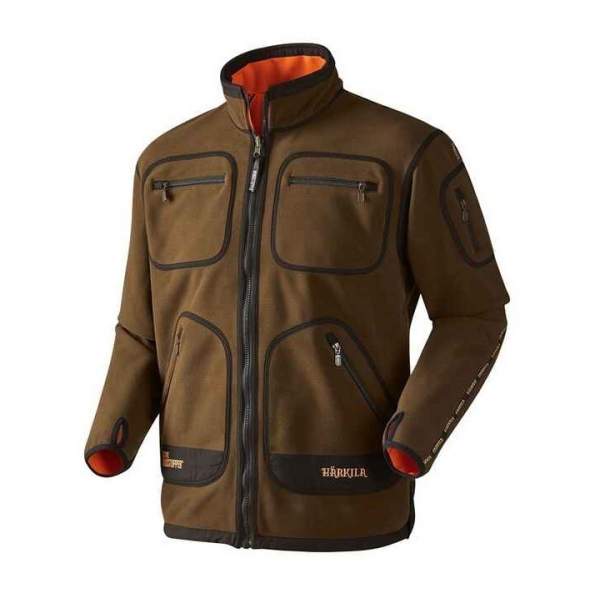 Harkila Kamko Fleece, Hunting Green-Orange Blaze