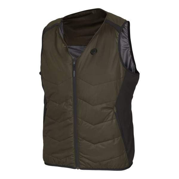 Harkila Heat v-neck Waistcoat, Willow green-Black