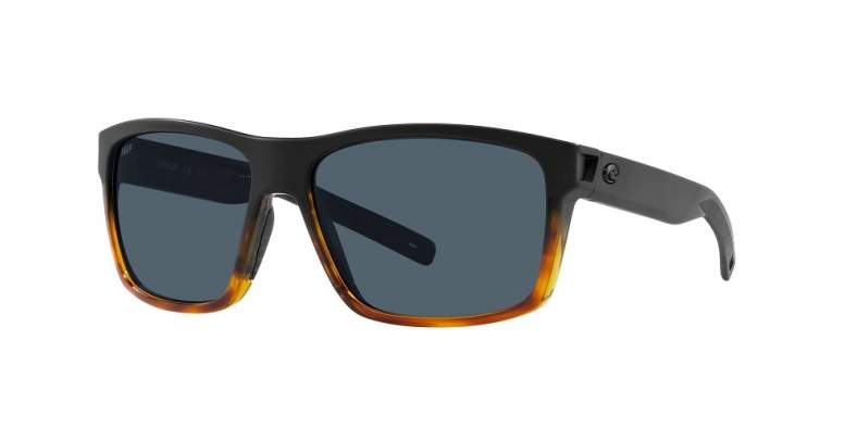 Costa Slack Tide Gray 580P, Matte Black Shiny Tortoise