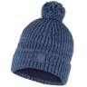 Buff Knitted & Fleece Band Hat, Vaed Dusty Blue