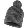 Buff Knitted & Fleece Band Hat, Vaed Grey Heather