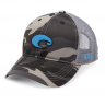 Costa, XL Logo Camo Trucker, Black Camo