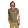 Simms Logo Frame T-Shirt, Military Heather