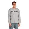 Simms Logo LS Shirt, Grey Heather