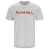 Simms Logo T-Shirt, Grey Heather - Crimson