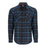 Simms Santee Flannel LS Shirt, Black-Bright Blue Window Pane Ombre